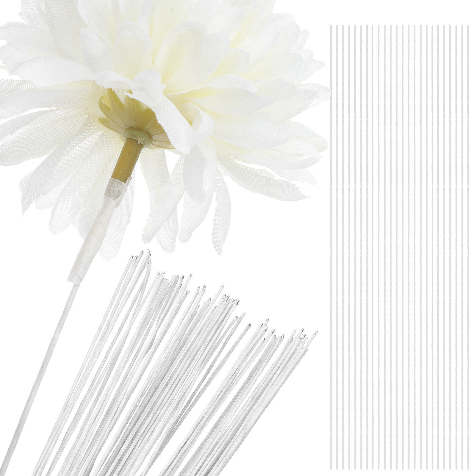 Wire Stem Florist - 100Pcs Floral Wire Stems Iron Craft