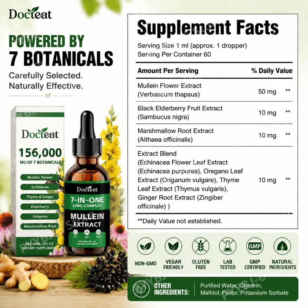 Docteat 7-in-1 Mullein Extract - огляд і ціна Florist Supp
