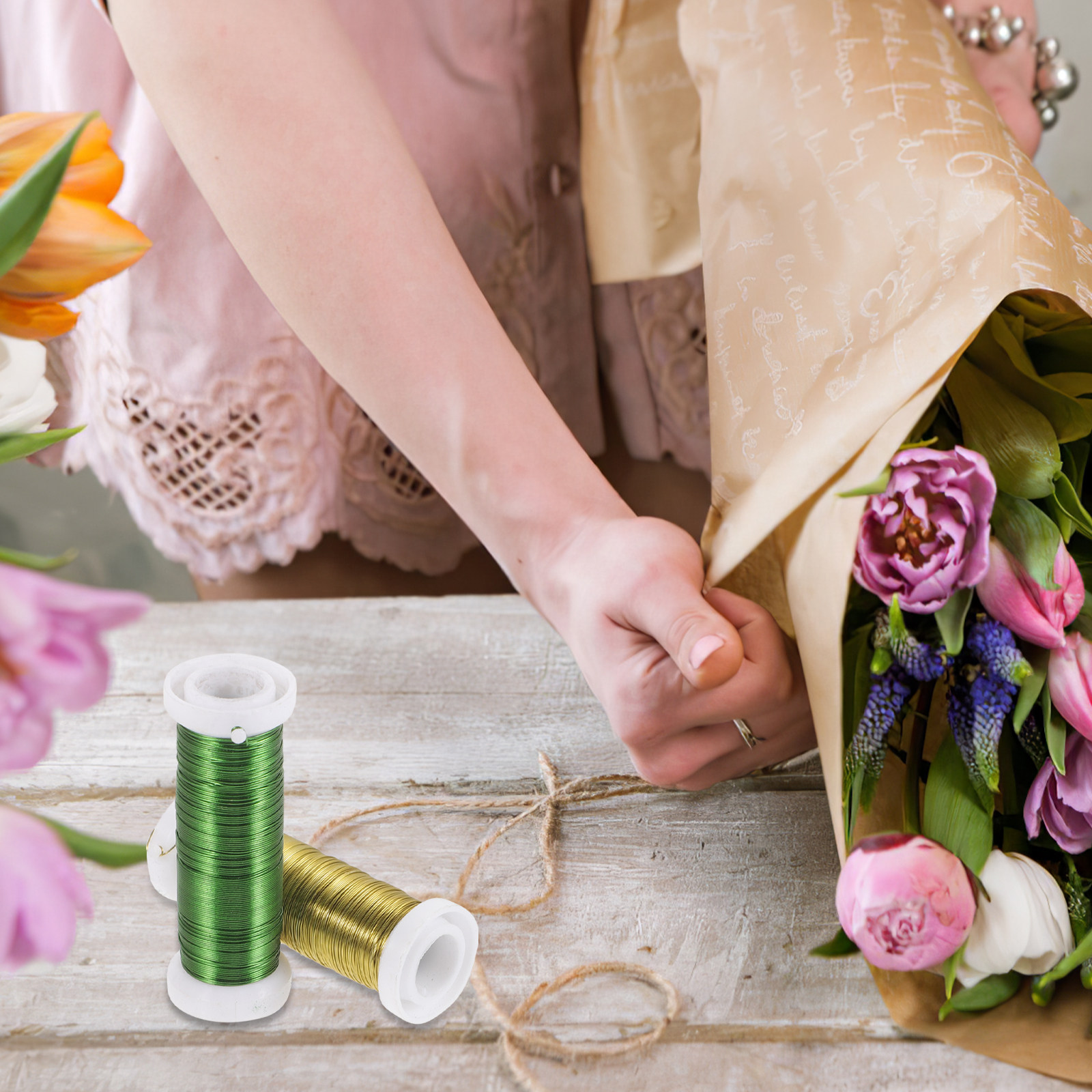 2 Rolls Floral Stem Wire Craft - огляд і ціна Wire Stem Florist