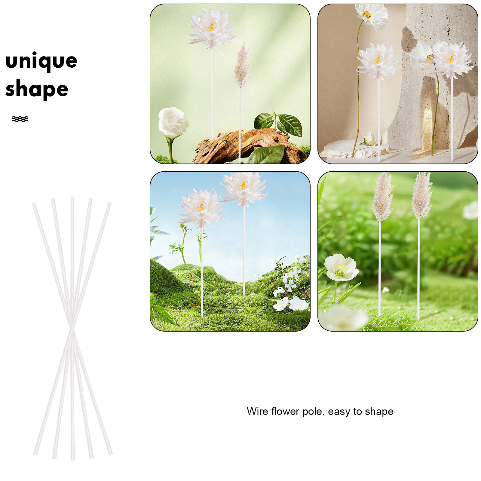 40Pcs Thick Floral Wire Stems  - огляд і ціна Wire Stem Florist