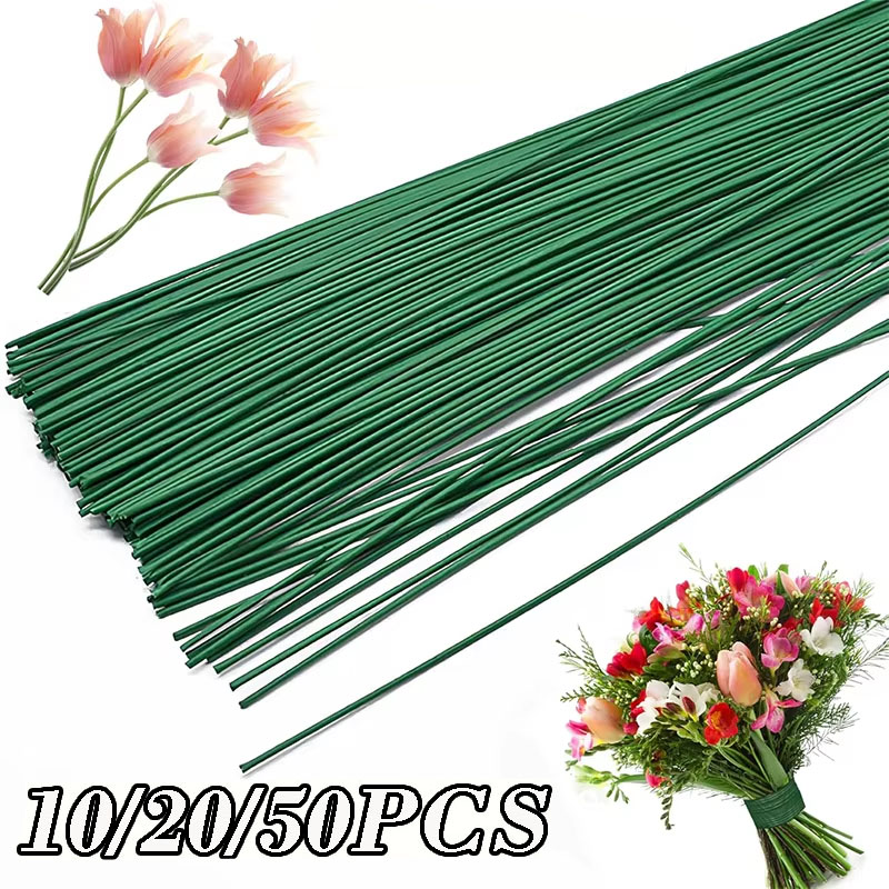 10/20/50Pcs Artificial Flower  - огляд і ціна Wire Stem Florist