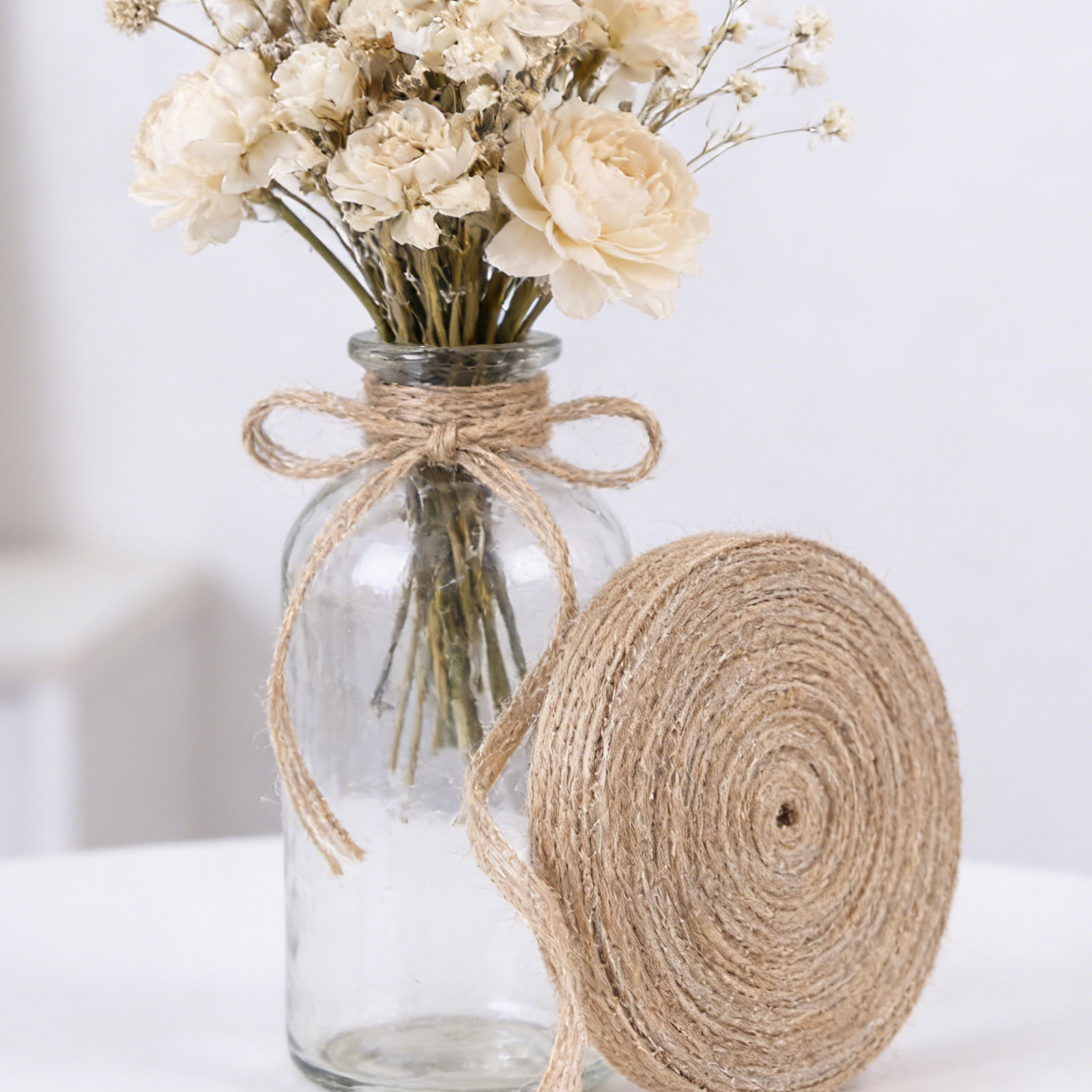 2 Rolls Natural Jute Burlap Ri - огляд і ціна Twine Jute Natural