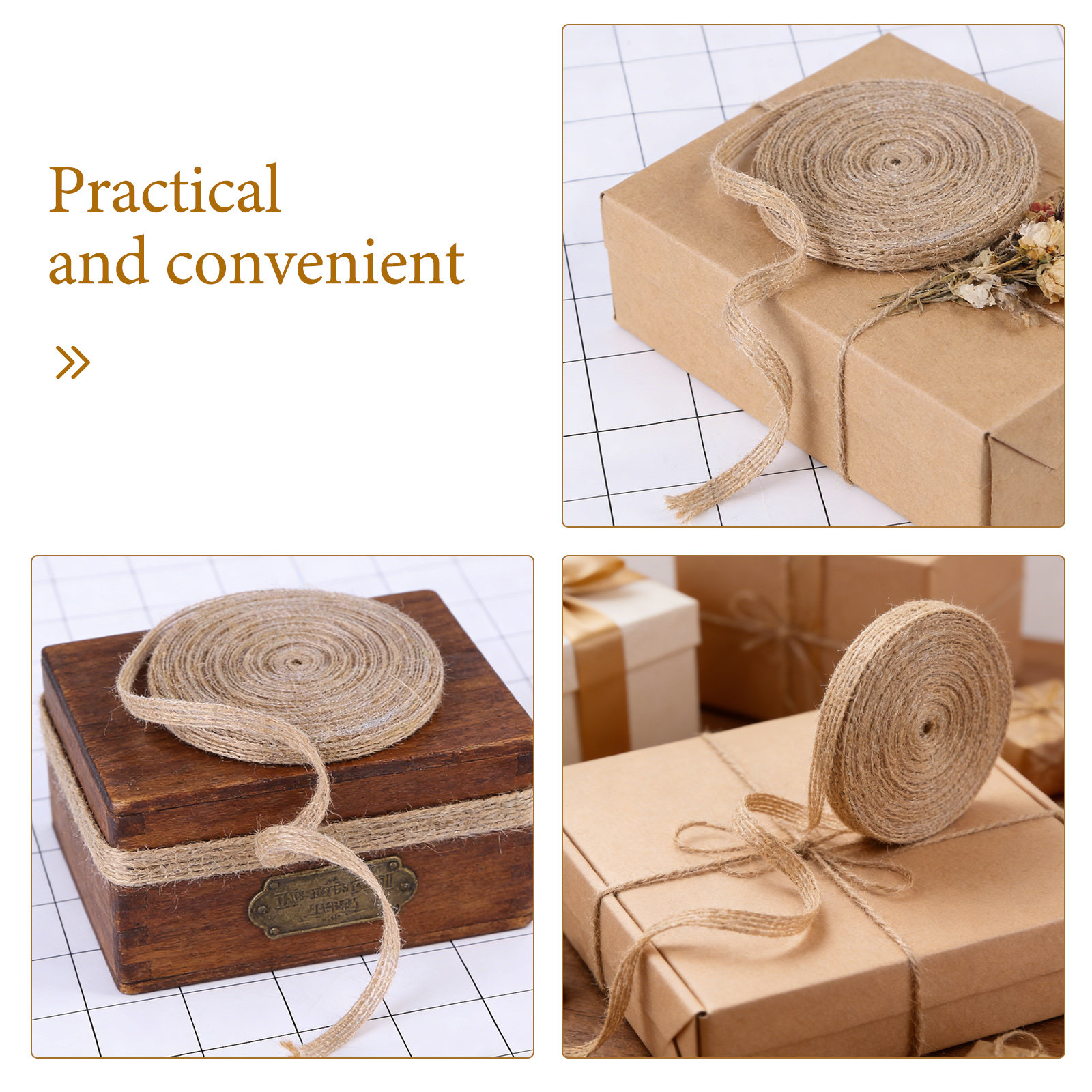 2 Rolls Natural Jute Burlap Ri - огляд і ціна Twine Jute Natural