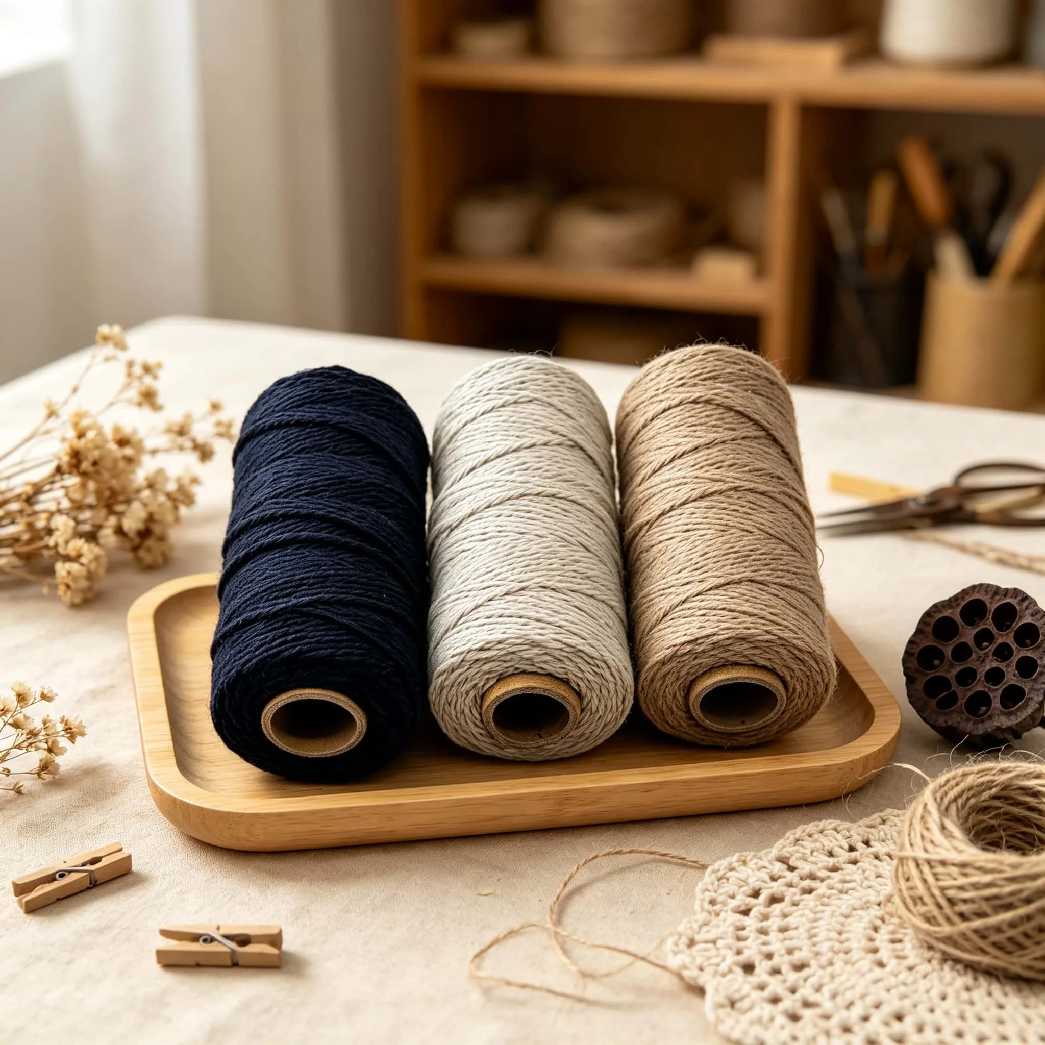 3 Rolls Cotton Jute Twine 300M - огляд і ціна Twine Jute Natural