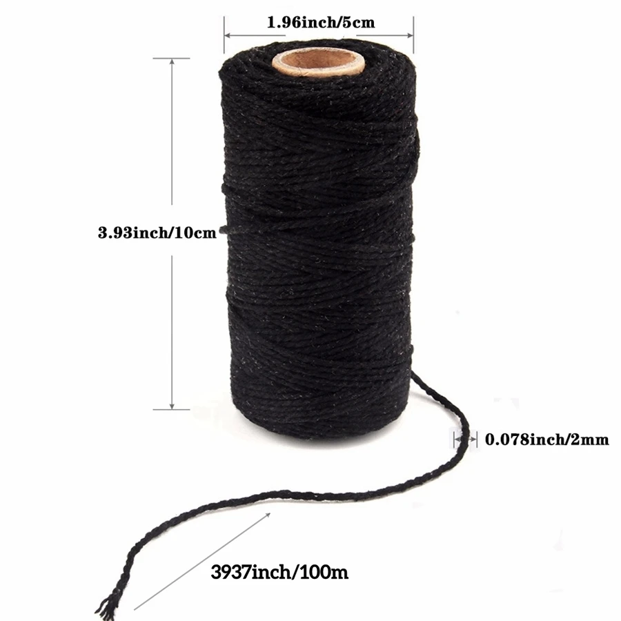 3 Rolls Cotton Jute Twine 300M - огляд і ціна Twine Jute Natural
