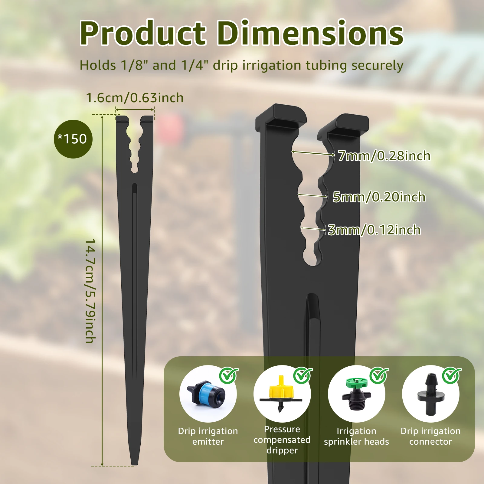 1/4 Drip Irrigation Stakes 5.7 - огляд і ціна Florist Supp