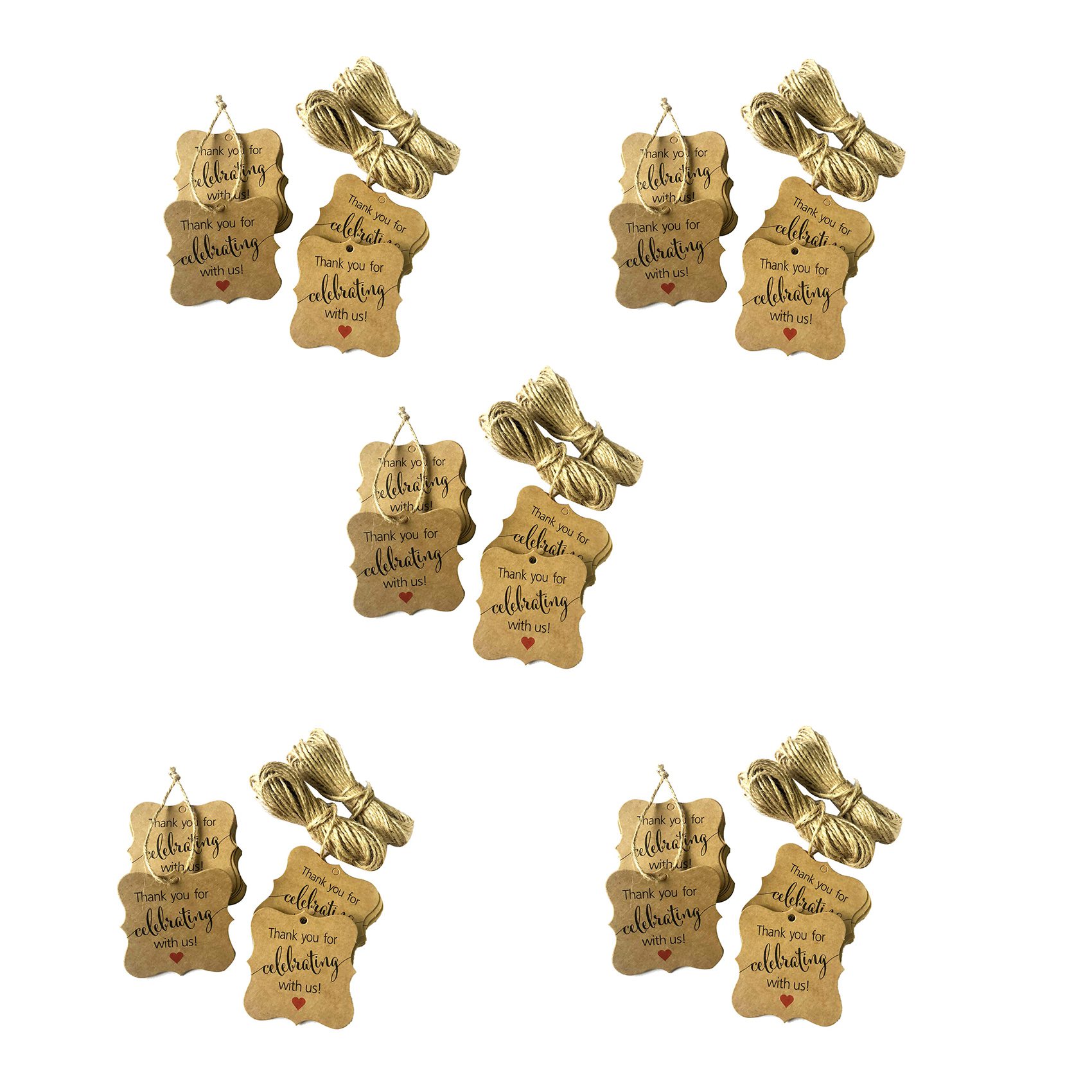 AB33-500 Pcs Thank You For Cel - огляд і ціна Twine Jute Natural