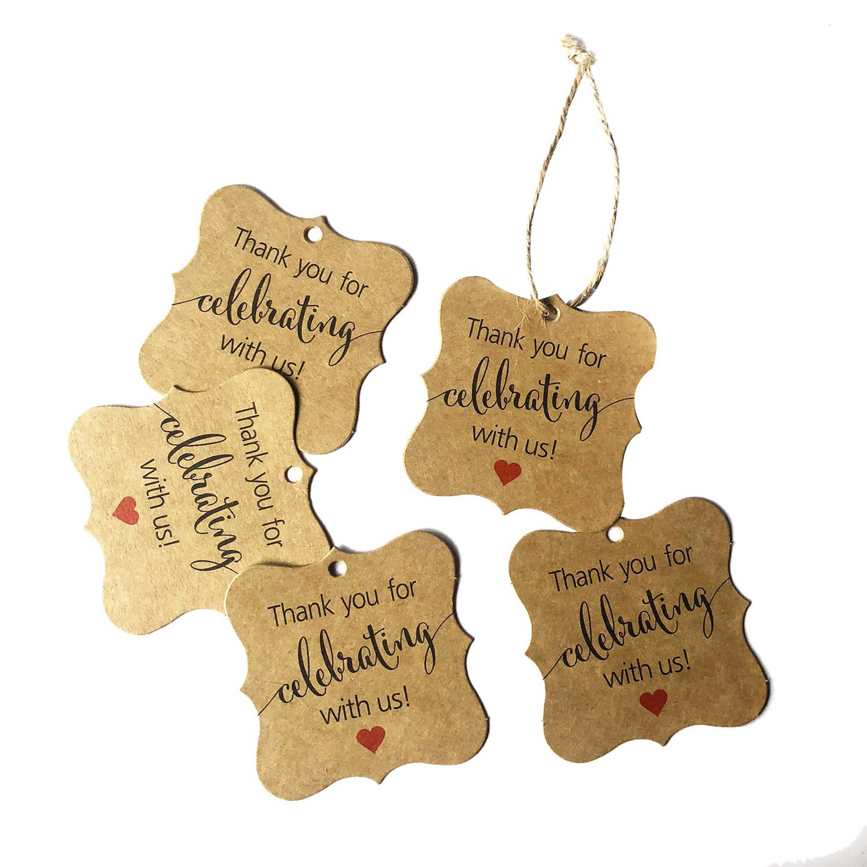 AB33-500 Pcs Thank You For Cel - огляд і ціна Twine Jute Natural